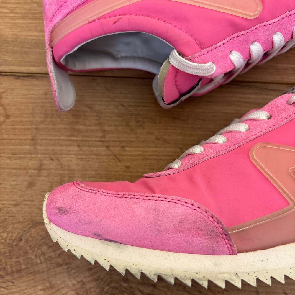 RAG & BONE Retro Runner Lace Up Low Top Sneaker Neon Pink Women Size 38.5 Sporty - Picture 10 of 12